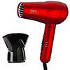 This compact hair dryer incorporates a folding handle, two heat settings, and two speed settings, aiming to accommodate various hair types. The long power cord and dual voltage make it convenient for travellers.